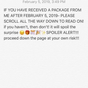IF I SENT YOU A PACKAGE SINCE 2/5/19,PLEASE READ💜